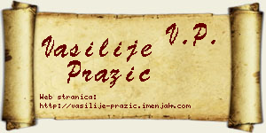 Vasilije Pražić vizit kartica